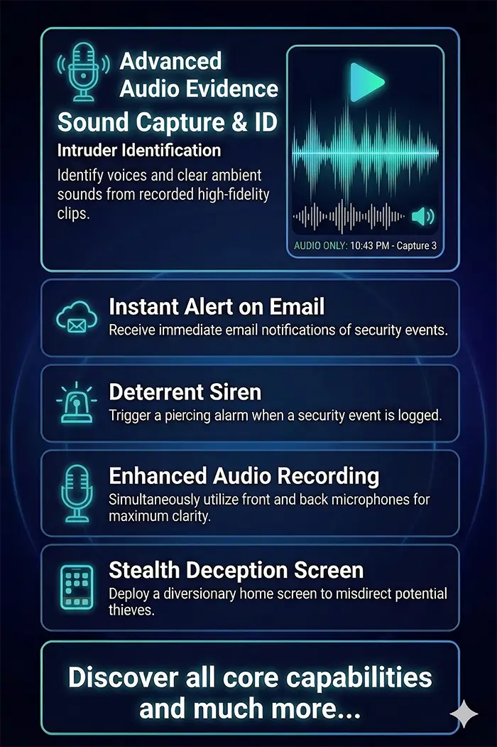 Audio evidence capture interface